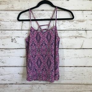 O'neill pink purple Cross back Crop Top